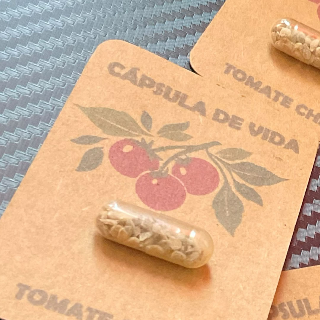 Tag impreso con Cápsula de Semilla