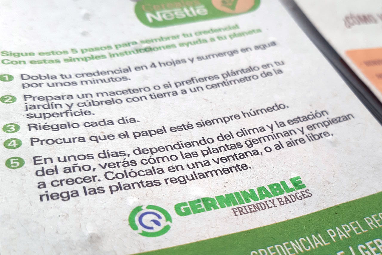 Credencial plantable 4/0