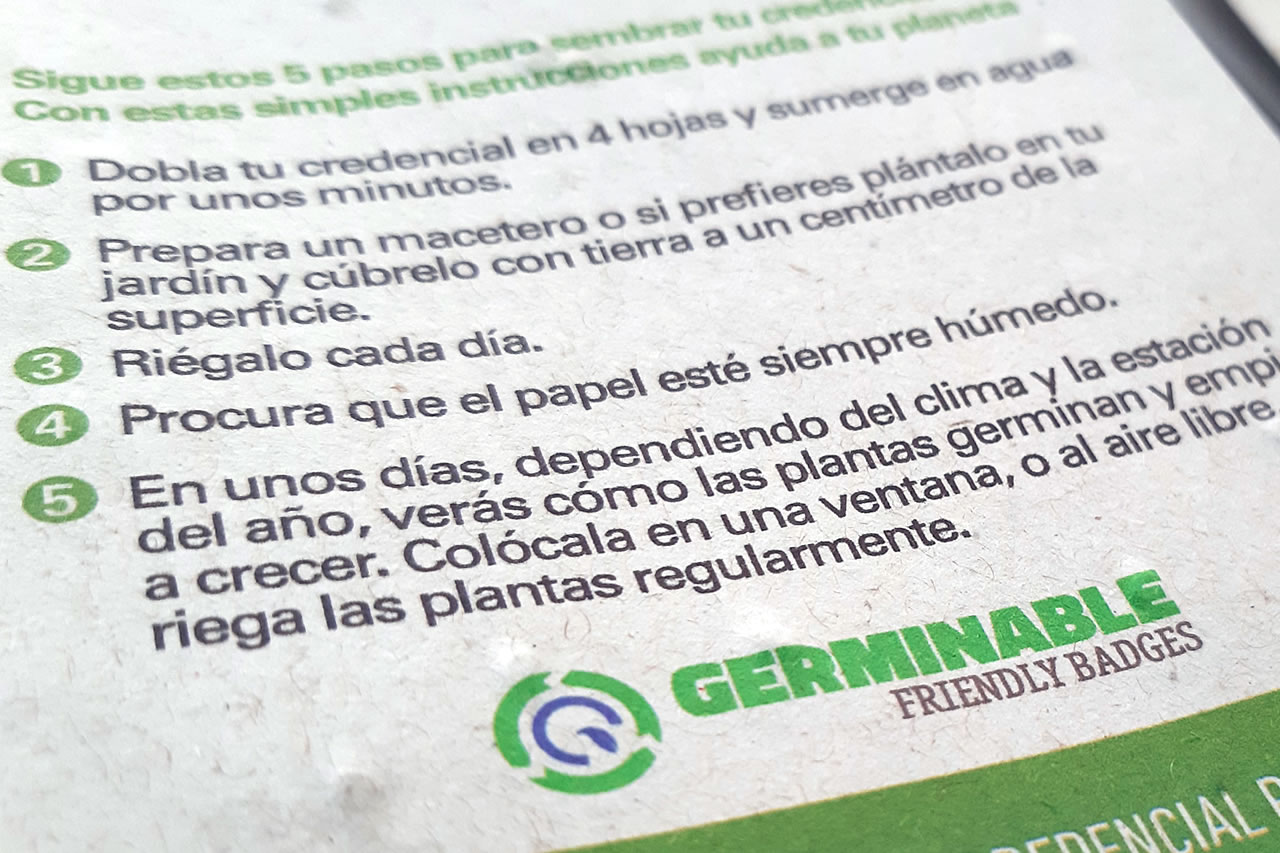 Credencial plantable 4/0