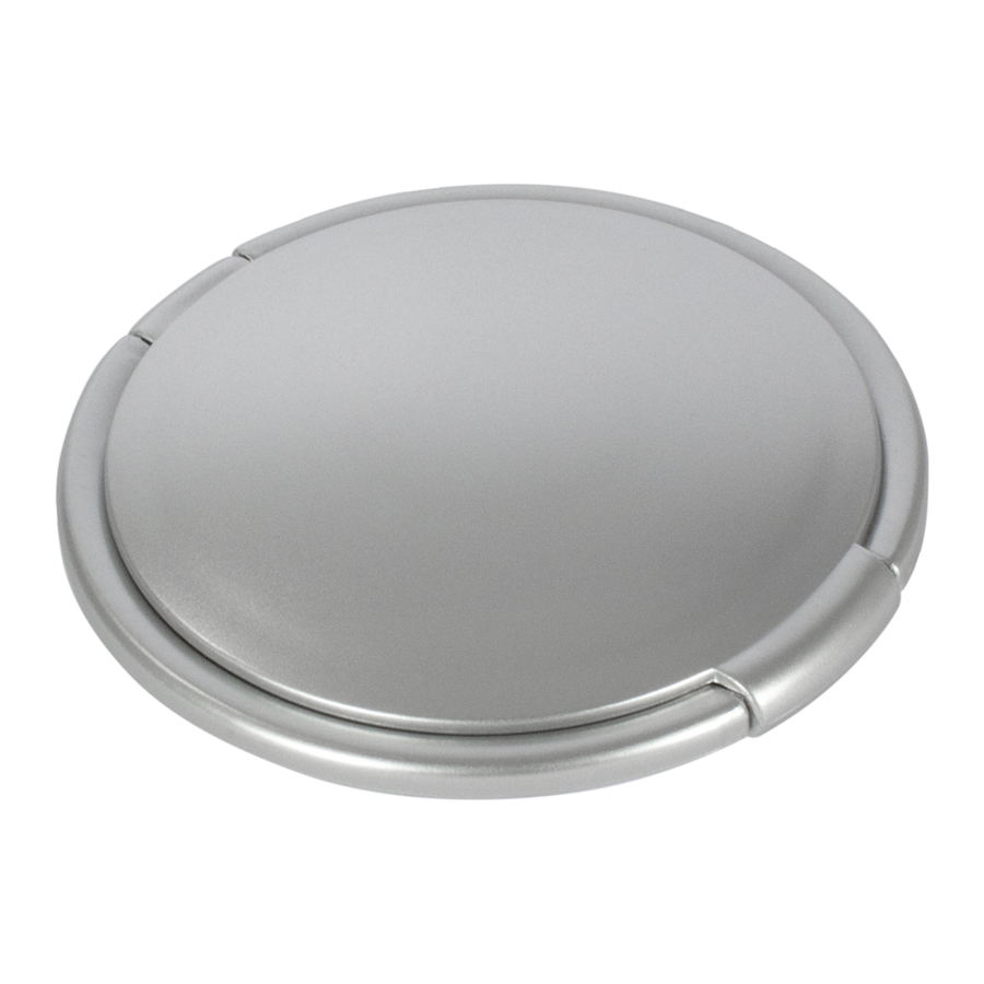Espejo plateado doble con logo