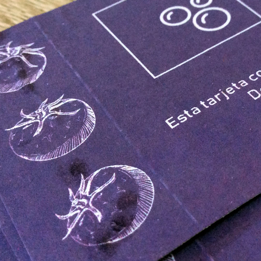 100 Tarjetas de visita Plantable